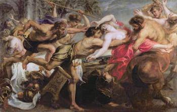 Lapiths and Centaurs (oil on canvas) | Obraz na stenu