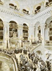 Inauguration of the Paris Opera House, 5th January 1875, 1878 (w/c & white on paper) | Obraz na stenu