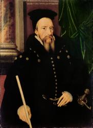 Portrait of William Cecil, 1st Baron Burghley (1520-98) Lord High Treasurer (oil on panel) | Obraz na stenu