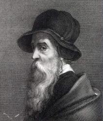 Benvenuto Cellini, engraved by Franz Erich Moritz Steinla (engraving) (b/w photo) | Obraz na stenu