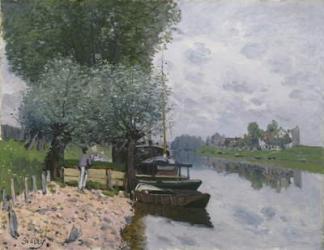 The Seine at Bougival, 1872 (oil on canvas) | Obraz na stenu