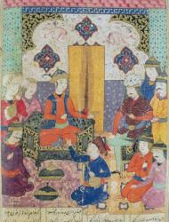 Illustration from the 'Shahnama' (Book of Kings) by Abu'l-Qasim Manur Firdawsi (c.934-c.1020) 1619 (gouache on paper) | Obraz na stenu