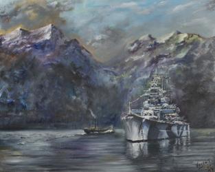 Tirpitz, Norway, 1995, (Oil on canvas board) | Obraz na stenu