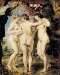 The Three Graces, c.1636-39 (oil on canvas) | Obraz na stenu