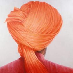 Saffron Turban (oil on canvas) | Obraz na stenu