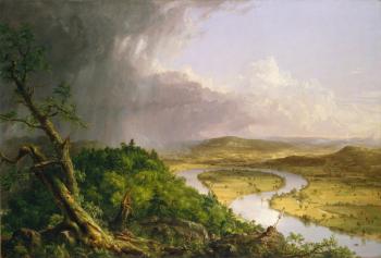 View from Mount Holyoke, Northampton, Massachusetts, after a Thunderstorm—The Oxbow, 1836 (oil on canvas) | Obraz na stenu