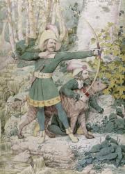 Sketch of Robin Hood, 1852 (w/c over graphite on paper) | Obraz na stenu