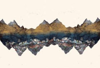 And the Mountains Echoed, 2013, dry-point etching and digital | Obraz na stenu