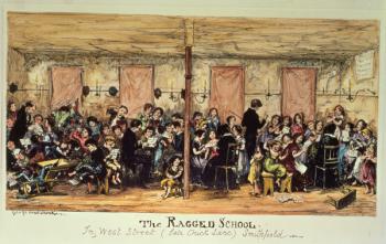 The Ragged School, West Street (previously Chick Lane), Smithfield (print) | Obraz na stenu