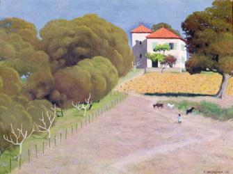 Landscape, The House with the Red Roof, 1924 (oil on canvas) | Obraz na stenu