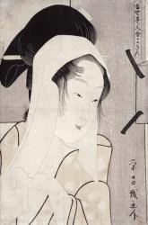 A bust portrait of Kokin, from the series 'Tosei bijin awase' (Gallery of Contemporary Beauties) 1796 (colour woodblock print) | Obraz na stenu