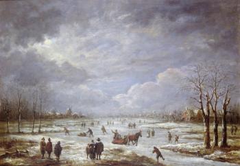 Winter Landscape (oil on canvas) | Obraz na stenu