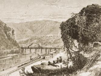 Harpers Ferry, West Virginia, c.1880 (litho) | Obraz na stenu