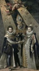 The Marriage of Louis XIII (1601-63) King of France and Navarre and Anne of Austria (1601-66) Infanta of Spain, in 1615 (oil on canvas) | Obraz na stenu