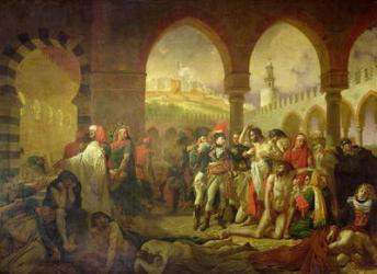 Napoleon Bonaparte (1769-1821) visiting the plague stricken of Jaffa, 11th March 1799, 1804 (oil on canvas) | Obraz na stenu