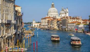 View along the Grand Canal to Santa Maria della Salute, Venice, Veneto Region, Italy (photo) | Obraz na stenu