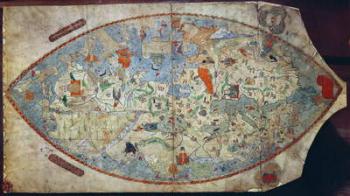 Genoese world map, designed by Toscanelli (vellum) | Obraz na stenu