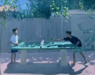 Table Tennis, France, 1996 (oil on canvas) | Obraz na stenu