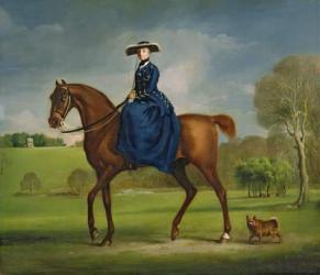 The Countess of Coningsby in the Costume of the Charlton Hunt, c.1760 (oil on canvas) | Obraz na stenu