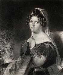 Felicia Dorothea Hemans, engraved by W.Holl, from 'The National Portrait Gallery, Volume 1', published c.1820 (engraving) | Obraz na stenu
