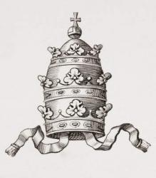 Papel Tiara, or Triregnum (engraving) | Obraz na stenu