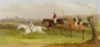 Steeplechasing: The Hurdle, 1869 (oil on canvas) | Obraz na stenu