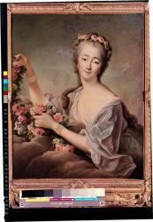 Portrait of the Countess du Barry (1743-93) as Flora (oil on canvas) | Obraz na stenu