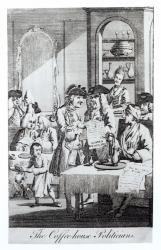 The Coffee House Politicians (engraving) (b/w photo) | Obraz na stenu