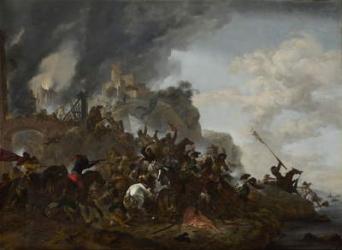 Cavalry Making a Sortie from a Fort on a Hill, 1646 (oil on canvas) | Obraz na stenu