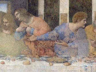 The Last Supper, 1495-97 (fresco) (post restoration) (detail of 227198) | Obraz na stenu