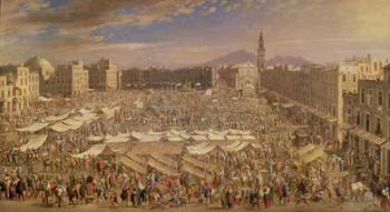 The Market at Naples (oil on canvas) | Obraz na stenu