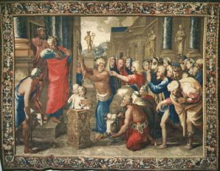 Tapestry depicting the Acts of the Apostles, the Sacrifice of Lystra, woven at the Beauvais Workshop under the direction of Philippe Behagle (1641-1705), 1695-98 (wool tapestry) | Obraz na stenu