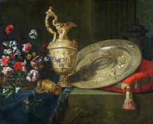 Still Life with a Gilded Ewer (oil on canvas) | Obraz na stenu