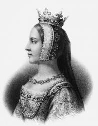 Jeanne de Boulogne, great grand-daughter of Robert V, Comte d'Auvergne (engraving) | Obraz na stenu