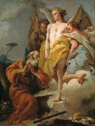 Abraham and the Three Angels, c.1770 (oil on canvas) | Obraz na stenu