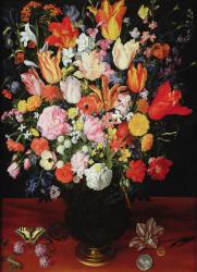 Still life of flowers, 1610s (oil on panel) | Obraz na stenu