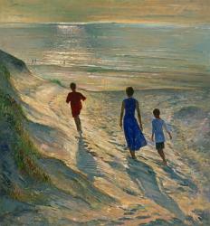 Beach Walk, 1994 (oil on canvas) | Obraz na stenu