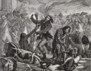 The Massacre of the Swiss Guard, 10th August 1792 (engraving) | Obraz na stenu