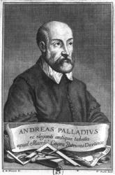 Andrea Palladio (1508-80) engraved by Francesco II Zucchi (1692-1764) (engraving) (b/w photo) | Obraz na stenu