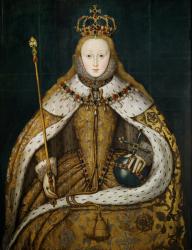 Queen Elizabeth I in Coronation Robes, c.1559-1600 (oil on panel) | Obraz na stenu