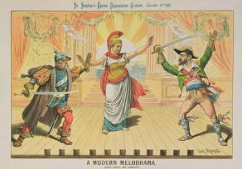 A Modern Melodrama, Don't Spoil My Jubilee, from 'St. Stephen's Review Presentation Cartoon', 4 June 1887 (colour litho) | Obraz na stenu