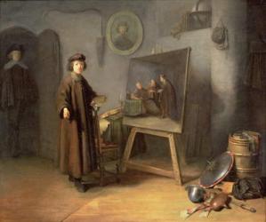 A Painter in his Studio (panel) | Obraz na stenu