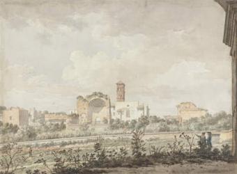 Temple of Venus and Rome, Rome, 1781 (w/c with pen & brown ink over pencil on paper) | Obraz na stenu