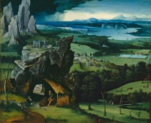 Landscape with St. Jerome, 1516-7 (oil on panel) | Obraz na stenu