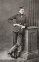 Lord Kitchener as a cadet at Woolwich Academy, aged 17. Field Marshal Horatio Herbert Kitchener, 1st Earl Kitchener, 1850  1916. British Field Marshal. From Field Marshal Lord Kitchener, His Life and Work for the Empire, published 1916. | Obraz na stenu