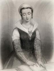 Lady Jane Grey (1537-54) illustration from 'World Noted Women' by Mary Cowden Clarke, 1858 (engraving) | Obraz na stenu