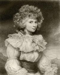 Elizabeth Cavendish, Duchess of Devonshire, engraved by F. Bartolozzi, from 'The Print-Collector's Handbook' by Alfred Whitman, published by George Bell & Sons, 1901 (litho) | Obraz na stenu