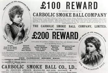 Advertisement for the Carbolic Smoke Ball Company, 1893 (engraving) | Obraz na stenu