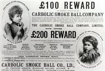 Advertisement for the Carbolic Smoke Ball Company, 1893 (engraving) | Obraz na stenu