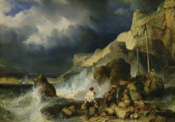 The Onslaught of the Smugglers, c.1837 (oil on canvas) | Obraz na stenu